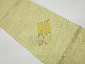 リサイクル　佐賀錦扇菱文刺繍袋帯